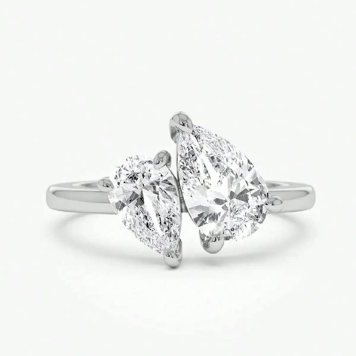 Asglam 925 Sterling Silver Simple Classic Zircon Water Drop Ring For Women Engagement Wedding Luxury High Quality Fine Jewelry