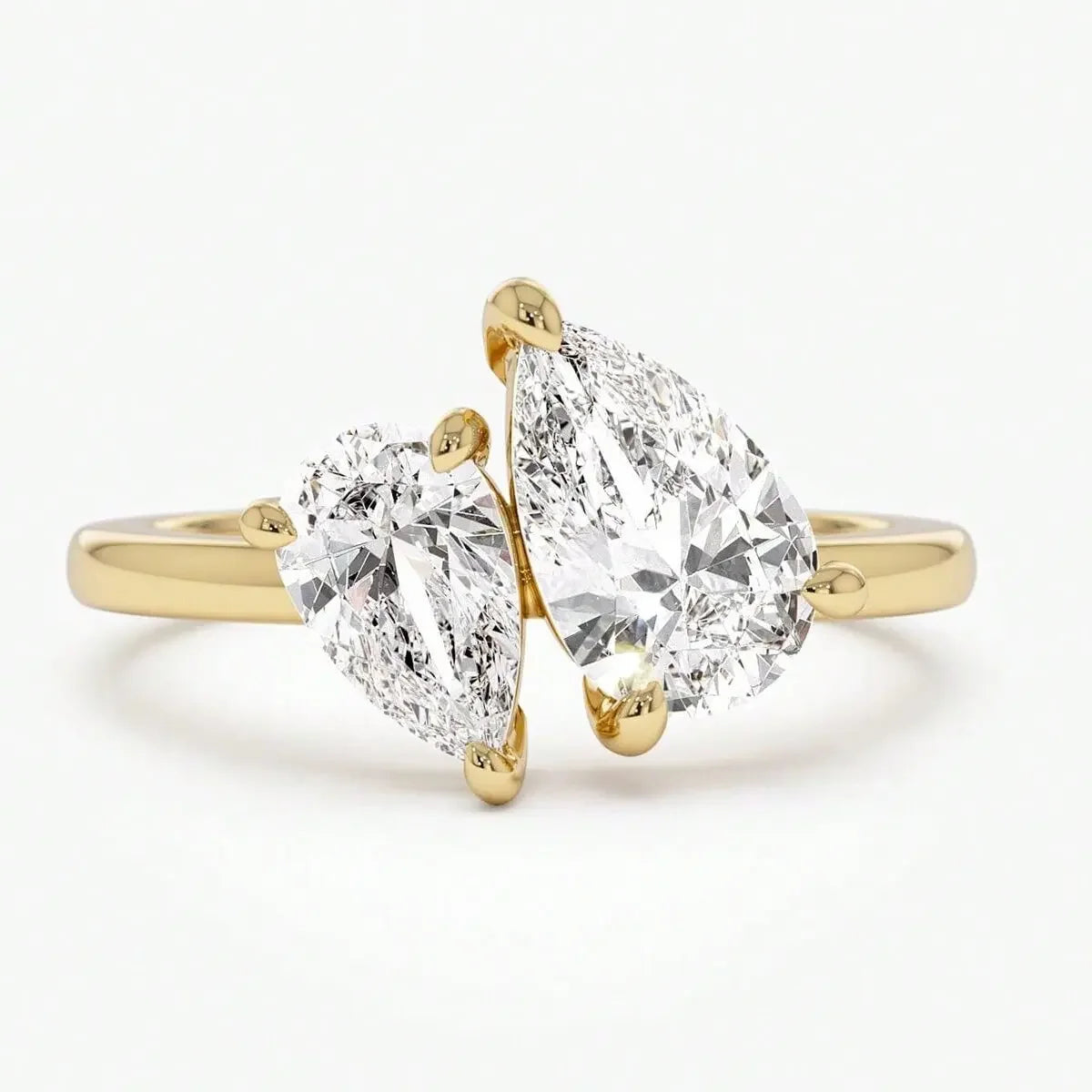 Asglam 925 Sterling Silver Simple Classic Zircon Water Drop Ring For Women Engagement Wedding Luxury High Quality Fine Jewelry